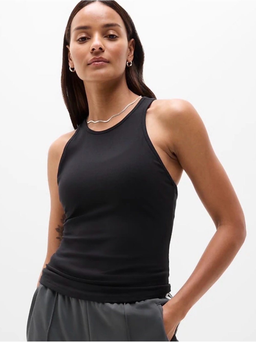 Athleta  Signature Rib Racerback Tank Size L